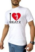 T-Shirt 'I love Beatz' Men Wei� Gr��e S